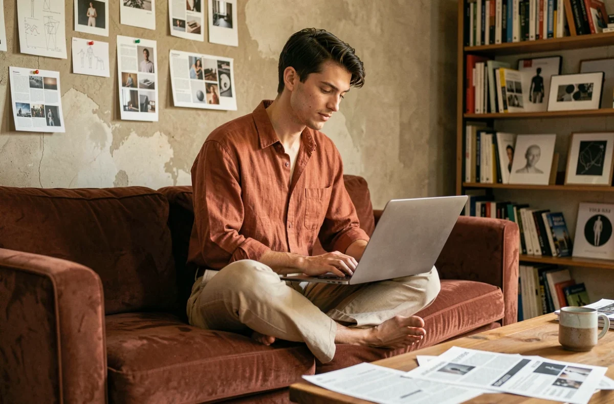 Professionnel créatif travaillant sur une niche spécialisée depuis un studio parisien en 2026