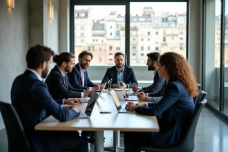 Groupe de professionnels marketing à Paris en réunion